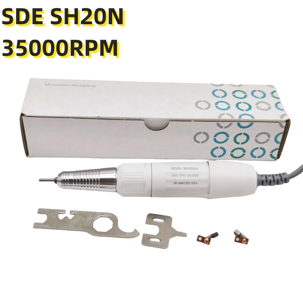 STRONG 210 45000RPM 35K & 45K Micromotor Polishing Nail Drill Pen Manicure Machine Handpiece White 2.35mm SDE SH20N STRONG 105L 2