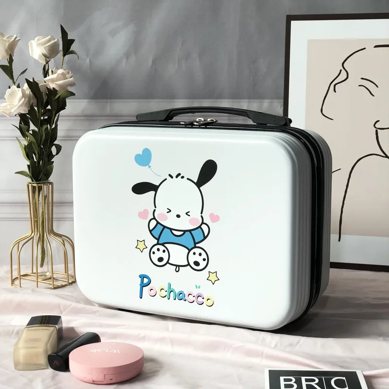 

Kawaii Sanrio Cinnamoroll Kuromi My Melody Cosmetic Case Storage Box High Capacity Portable Fashion Student Small Suitcase Gift