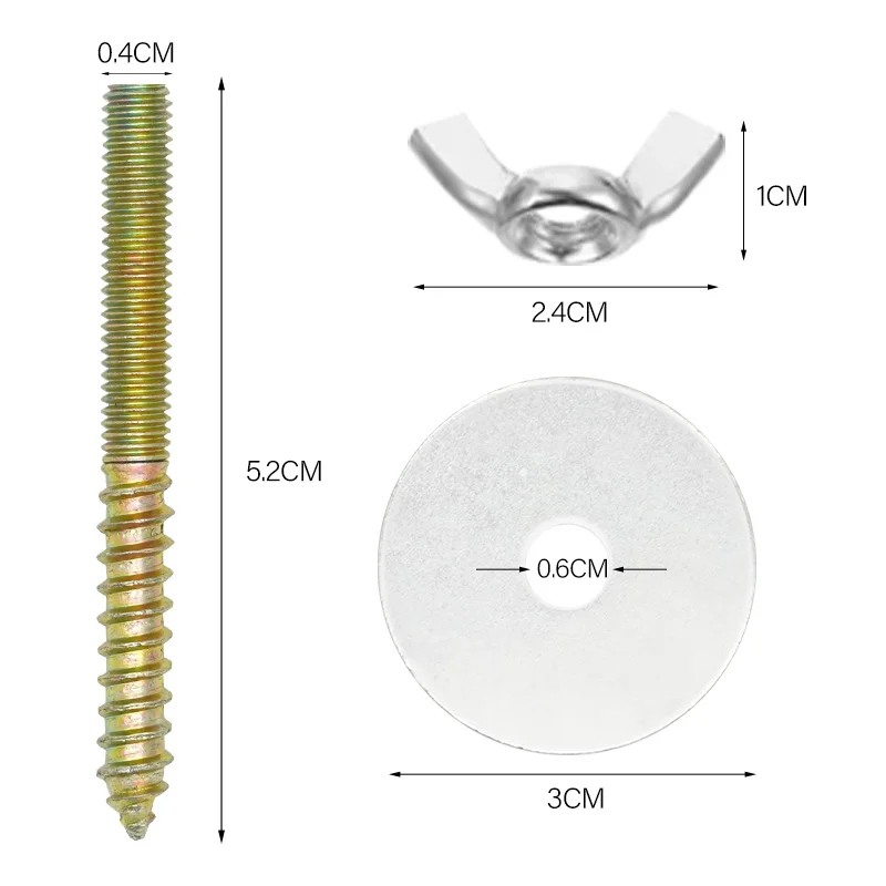 Nut Screw Mount Kits Screws Cage Nuts Hamster Bird Screw Wing Kitspringboard Supplies Breeding Accessories Box Fixing Parrot Bolts Pet Fastenersstand