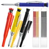 Mechanical Woodworking Pencil With Cap And 2.8mm Lead Solid Deep Hole Woodworking Mechanical Pencil Marker For Architects 1