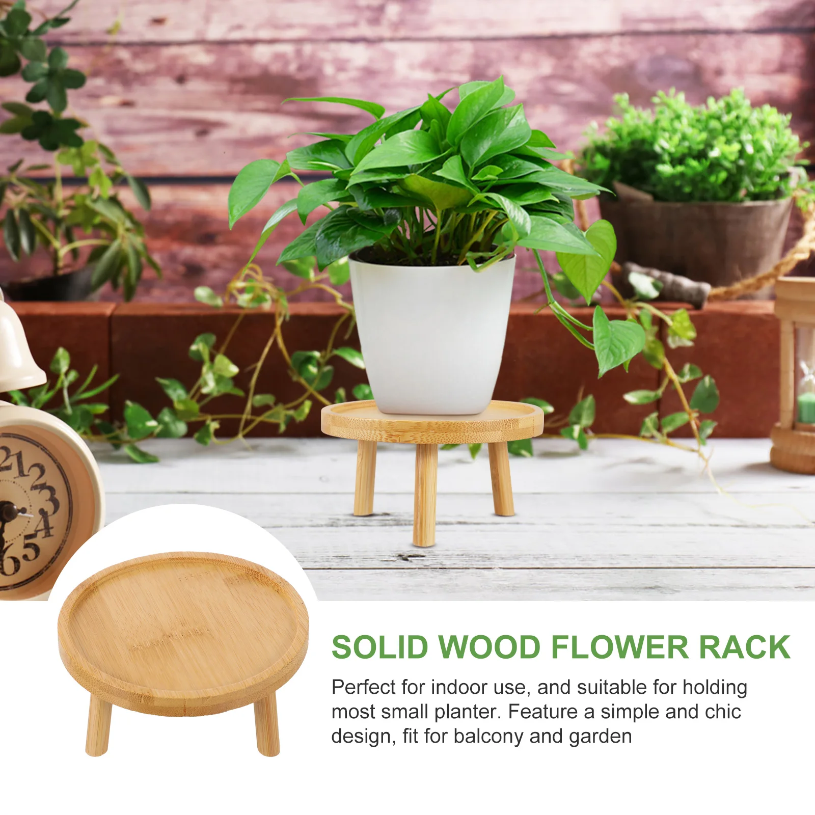 Plant Pot Rack Plant Stand Shelf Flowerpot Holder Wooden Flower Pot Rack