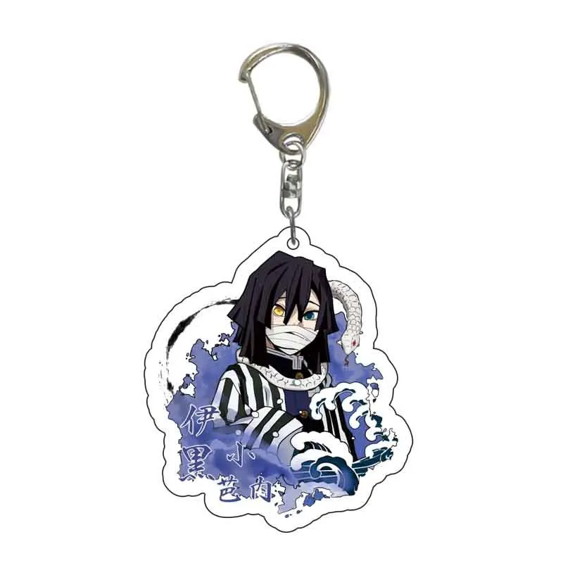 Hot Anime Dämon Slayer Schlüsselbund Cartoon Tanjirou Nezuko Acryl Schlüssel Kette Kawaii Kagaya Muzan Schlüsselring Modell Spielzeug Kinder Geschenke – Detail 3