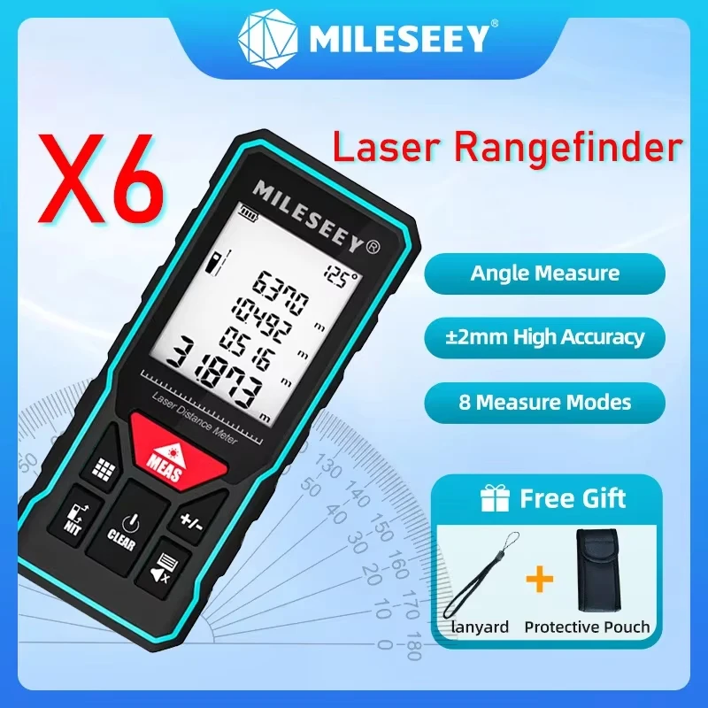 Laser Rangefinder Mileseey MINI X5 X6 Handheld Measure Accurate Angle Calculate For Construction