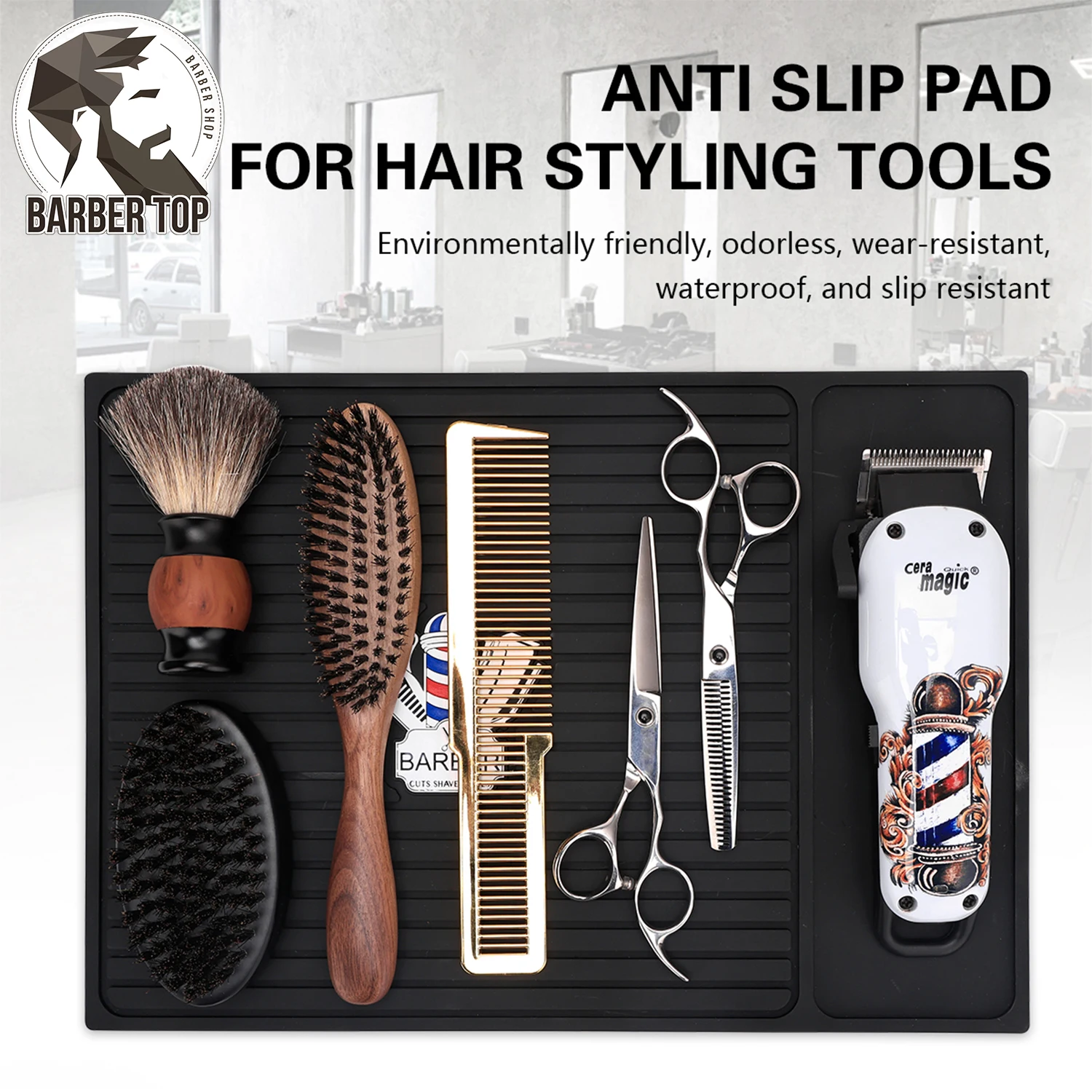

Hairdressing Silicone Storage Mat Antiskid Tray Salon Barbershop Table Station Cushion Professional NonSlip Heat Resistant Pad