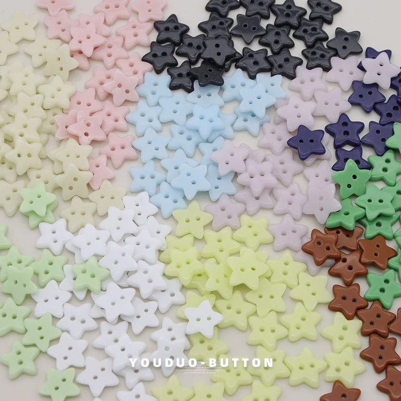 15mm 10개 세라믹 별 모양 단추 니트 가디건 스웨터 단추 캔디 컬러 단추 드레..
