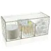Acrylic Qtip Holder,Cotton Swab Holder,Bathroom Jars With Lids Set,Apothecary Jar Dispenser For Cotton Ball,Bath Salts 1