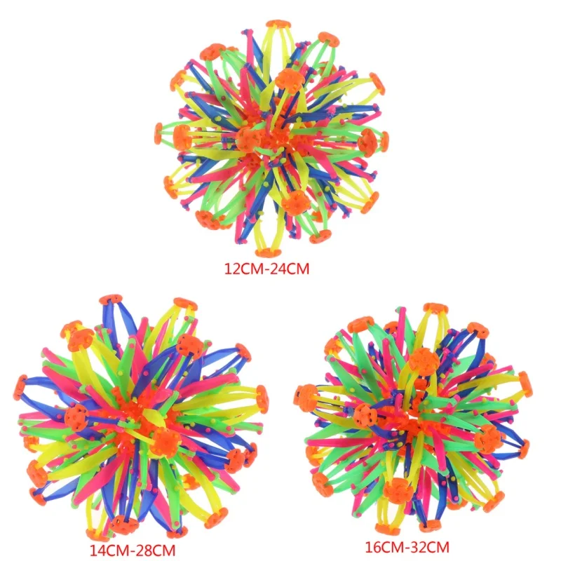 Colorful retractable ball kid magic Indoor outdoor flower ball throwing ball game parent-child interactive toy kid sensory toys 6