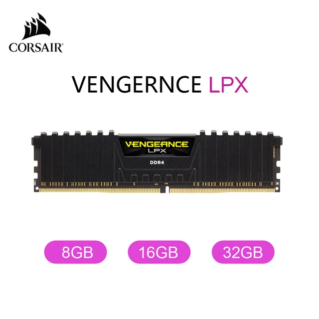 CORSAIR DDR4 8GB 1X8GB PC 3200 Vengeance LPX noir - Mémoire Ram