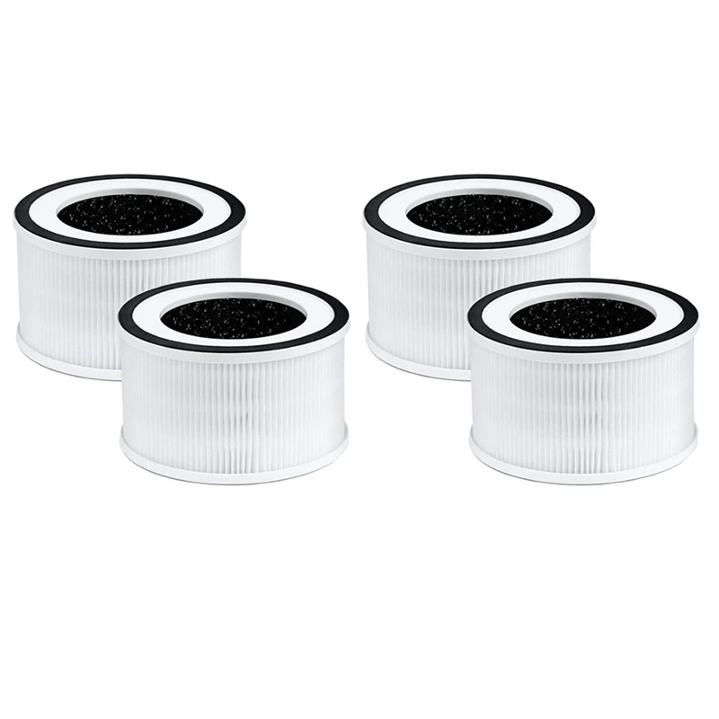 

A06I Replacement True HEPA Filters Compatible For Afloia Fillo/Halo/Allo Air Purifier 3-Stage Filtration, 4 Pack