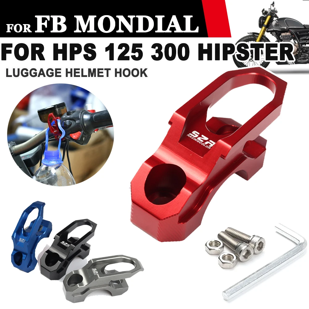 Per Fb Mondial Hps 125 Hps 300 Hipster Hps125 Hps300 2022 2023 Accessori Moto Casco Gancio Da Parete Supporto Bagaglio Borsa Gancio