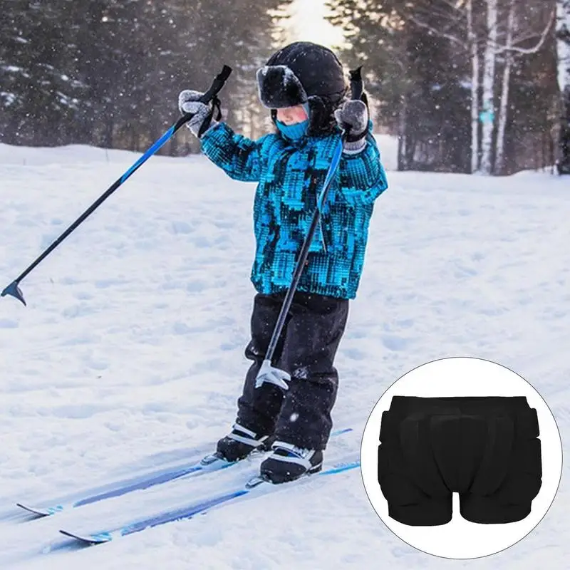 Kids Butt Hip Protection Padded Adjustable Figure Skating Shorts Crash Butt Pads for Hips Tailbone Unisex Ice Sports Children sports shorts,protective shorts,hip protective pads