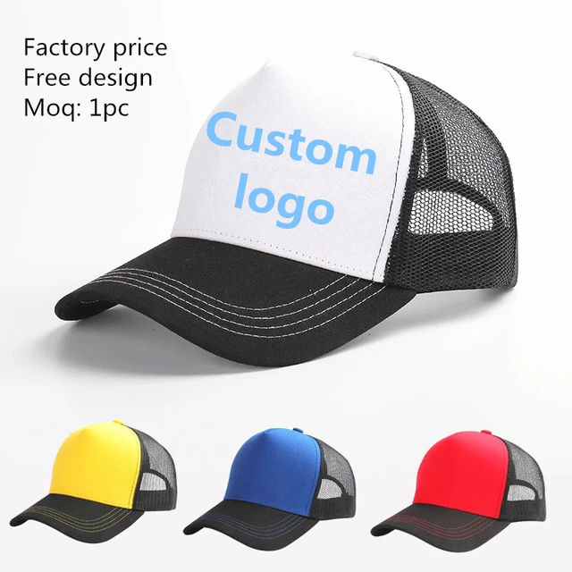 Adult casual sports hip hop hats Custom logo embroidery baseball cap Men  Lady Casual breathable mesh Fitted Trucker cap gorros - AliExpress