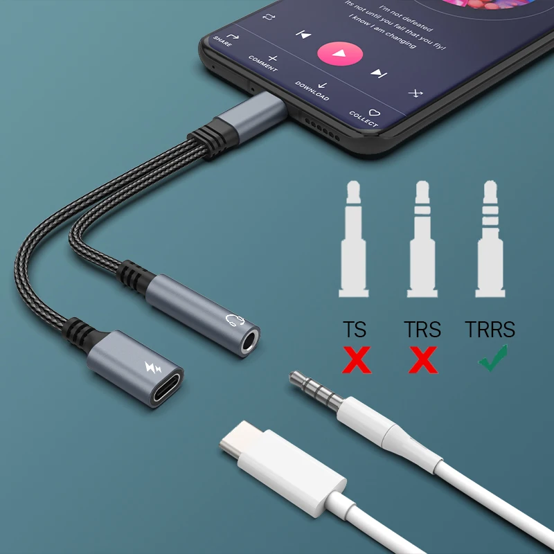 USB To 3.5mm Adapter Type C To 3.5mm Adapter Type C Aux Adapter Type C Adapter Type C To Aux Adapter Audio Earphone Converter Audio Headphone Adapter 3.5mm Audio Adapter Type C 2 in 1 USB C To 3.5mm and PD Fast Charging Jack Audio Sound Card For Iphone 15 15Pro 15Pro Max