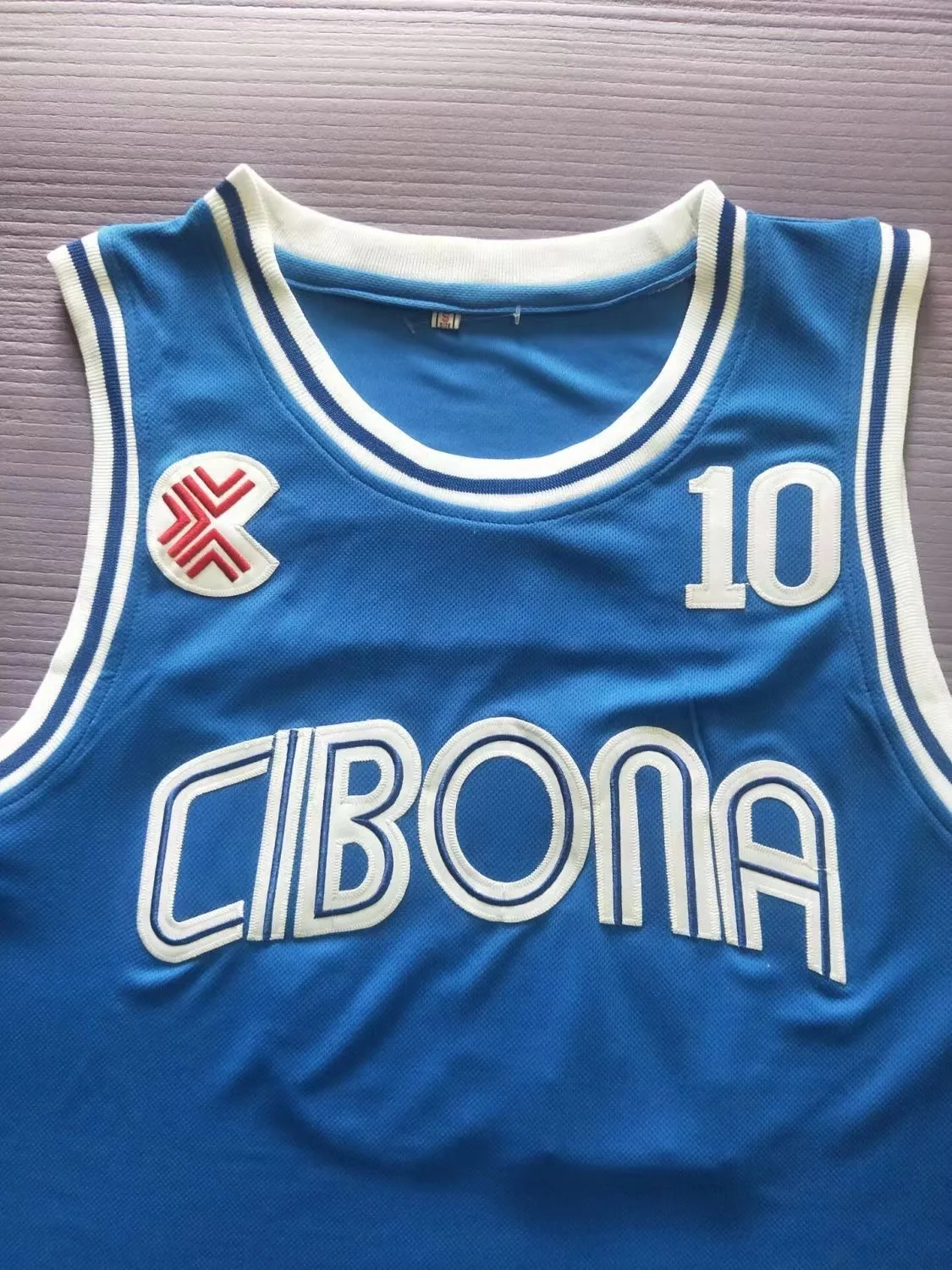 Sport Basketball jerseys CIBONA 10 PETROVIC Jersey Embroidery Sewing Outdoor Sportswear Quick-Drying Movie BULE