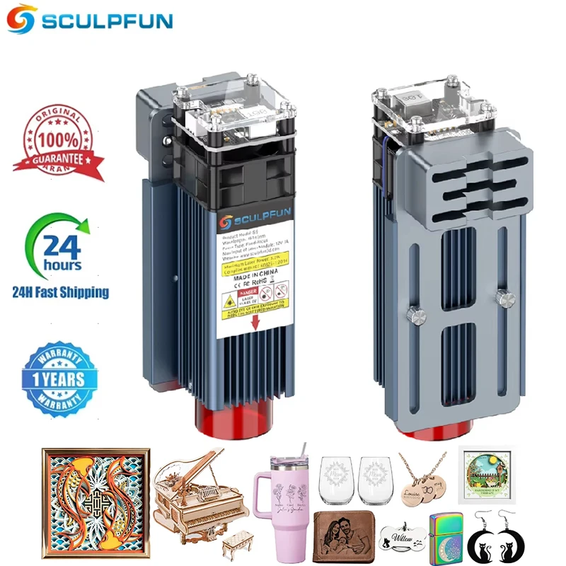 Sculpfun S9 レーザー彫刻モジュール 90 ワット CO2 レーザーヘッド