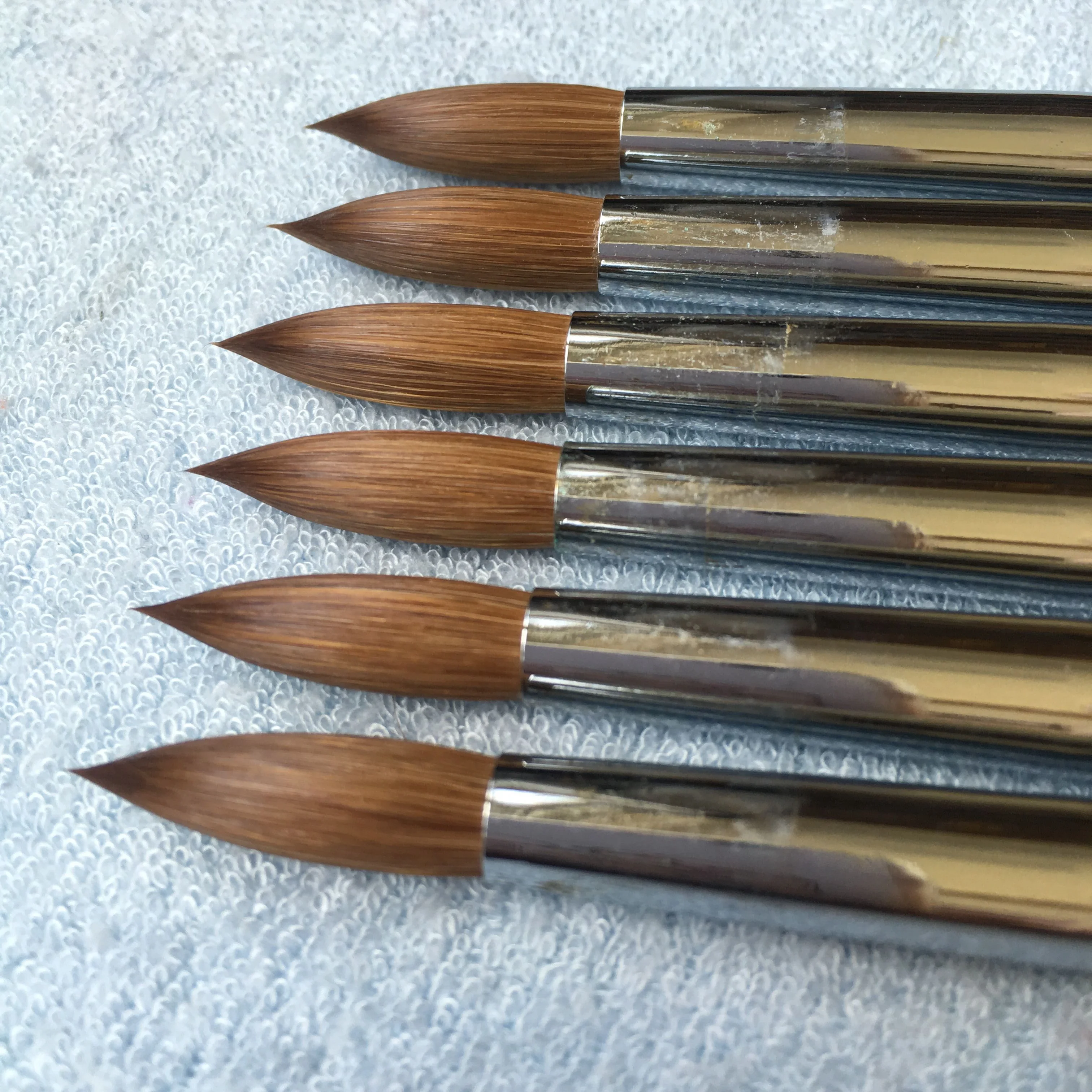 2023 Round Sharp 1pcs Hot Sale Factory Direct Kolinsky Acrylic Nail Brush Black Silver Metal Handle Big Size 14#16#18#20#22#24 6