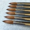 2023 Round Sharp 1pcs Hot Sale Factory Direct Kolinsky Acrylic Nail Brush Black Silver Metal Handle Big Size 14#16#18#20#22#24 6