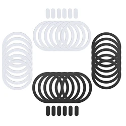 6pcs Metal Ring Sticker For Magsafe Charger For iphone 15 Pro Max 14 13 12 Samsung S24 Plus S23 Magnetic Car Mount Plate White