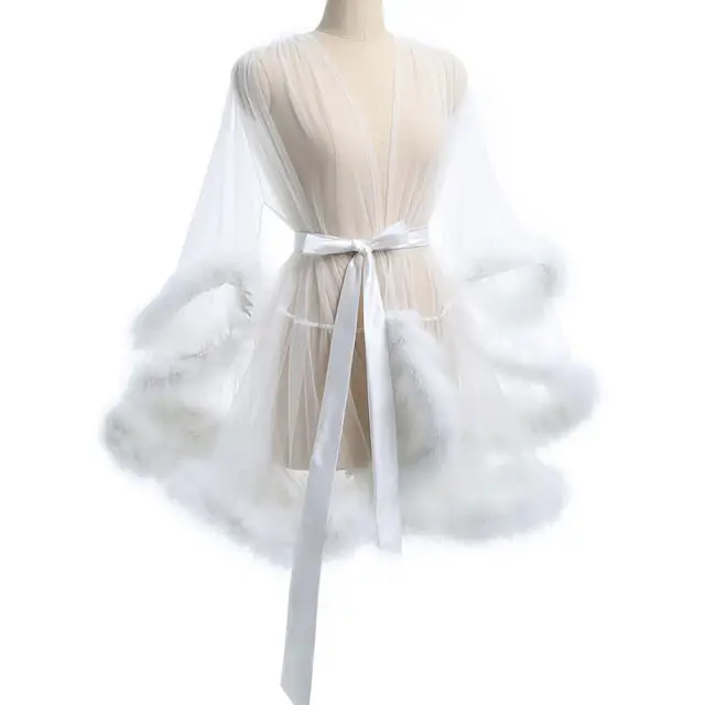 Femme pure Shapewear Robes mode à manches longues en peluche épissé mince Lingerie femmes à lacets érotique Midi longues Robes Sexy