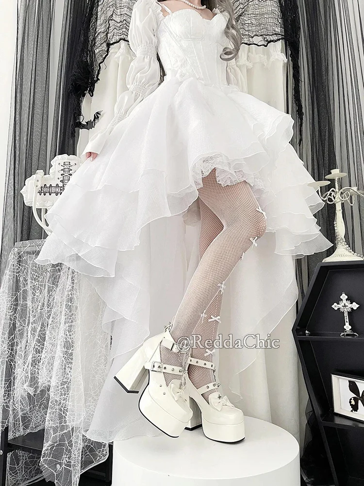 REDDACHiC الأميرة زائدة حزب ثوب المرأة الأبيض الأز...