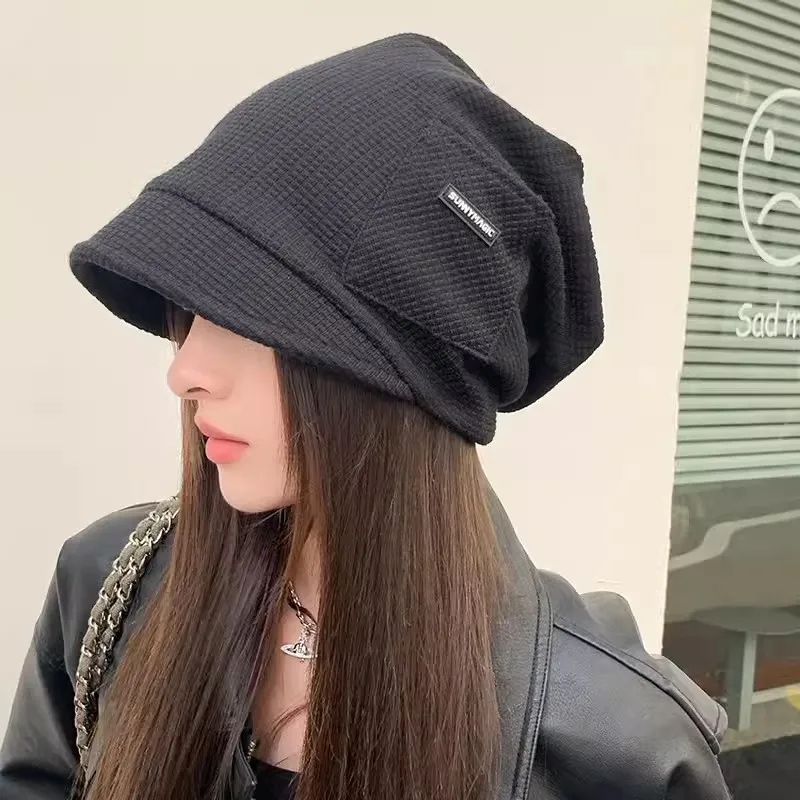 Spring and Autumn Cold Hat, Small Face, Big Head, Waist Hat, Unparalleled, Versatile Stacking New Baotou Hat
