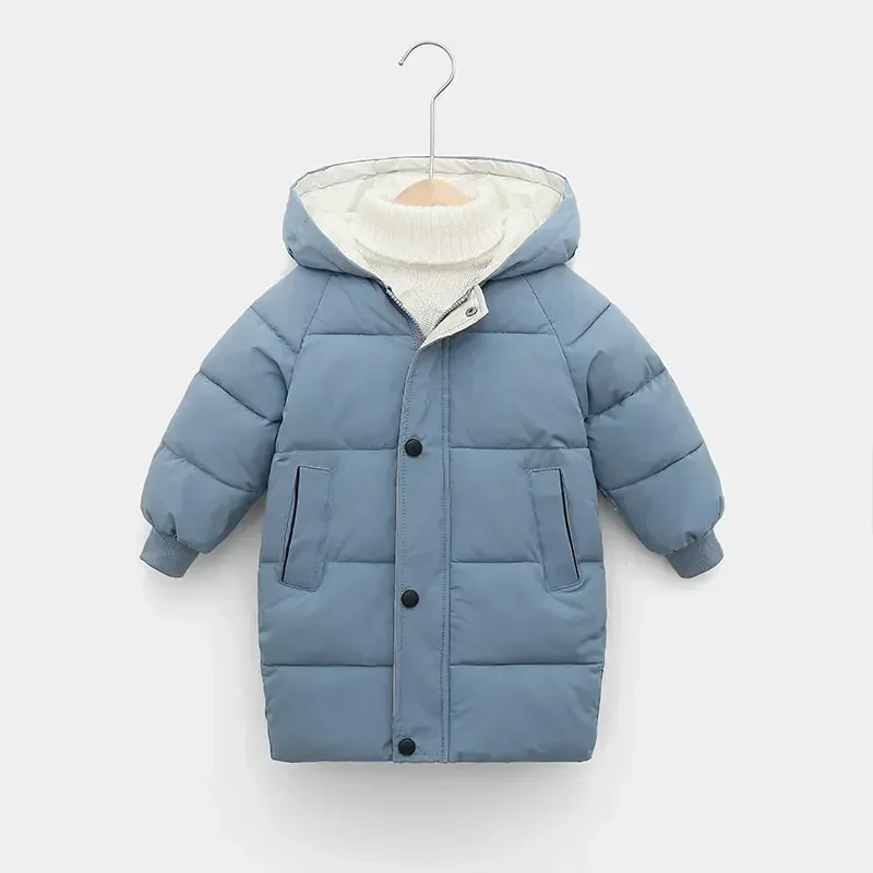 Children Jackets Girls Coat Kids Coats Baby Boys Jackets Fashion Warm Girls Hooded Snowsuit 3-10Y Teen Children Thick Long Outerwear Kids Winter Clothes