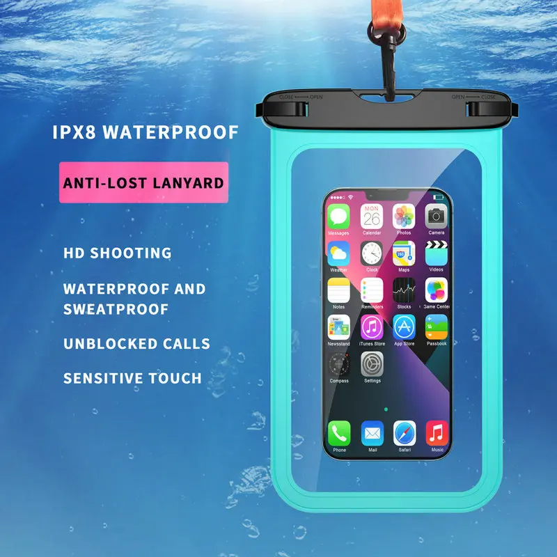 Universal Waterproof Phone Case with Touchscreen Accessibility