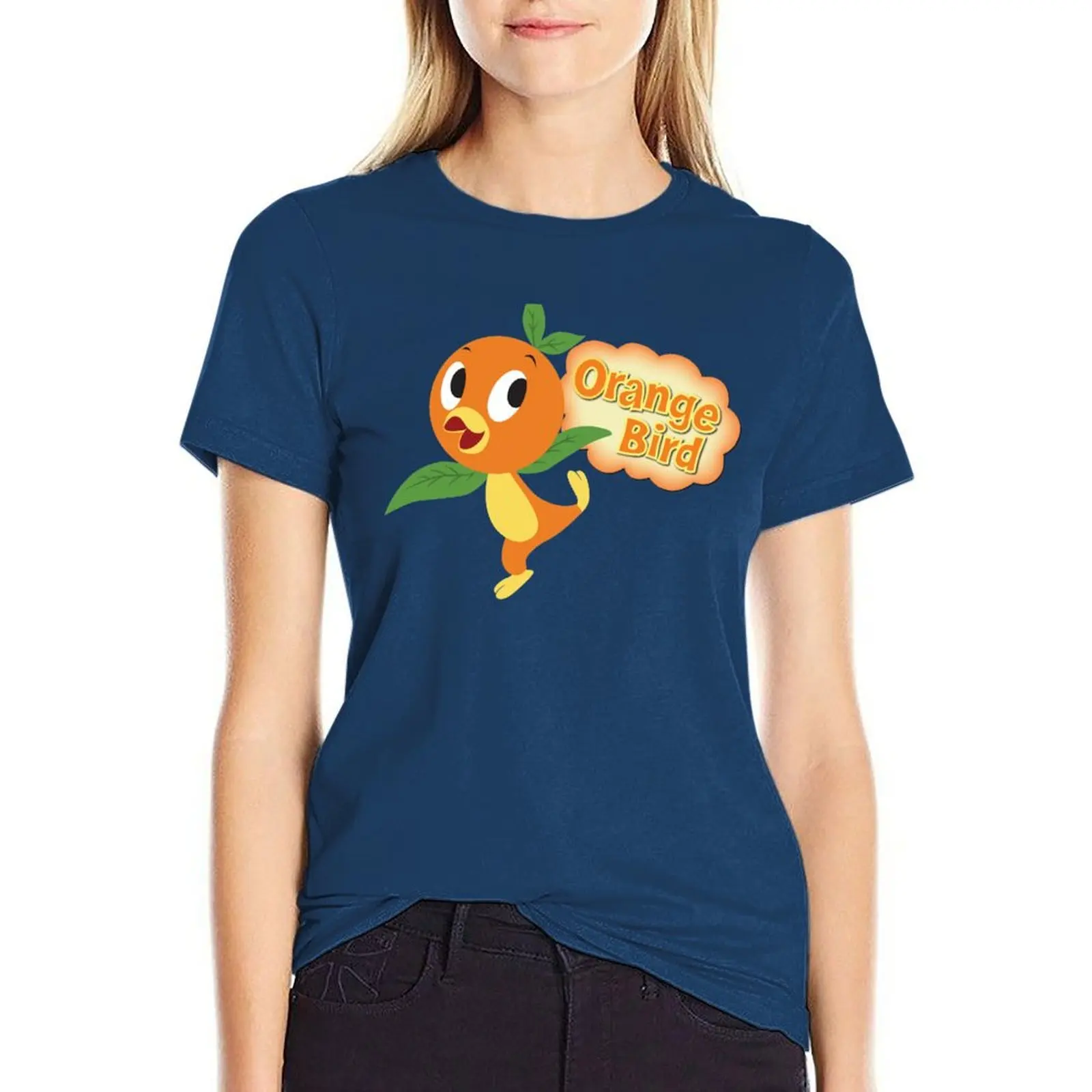 

It's Orange Bird! T-shirt cute tops korean fashion graphics Women's t-shirt