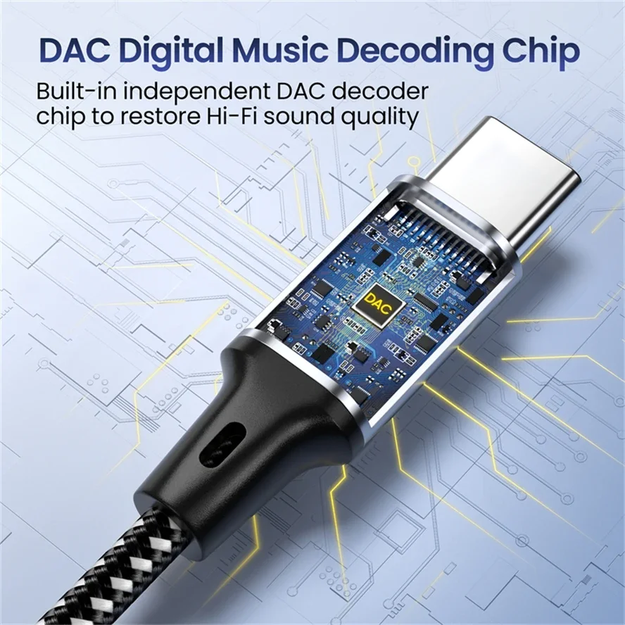 Premium USB-C to 3.5mm AUX Audio Cable Adapter