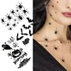 1sheet Halloween Tattoo Sticker Paper Spider Tattoo Sticker Bat Tattoo Sticker 1