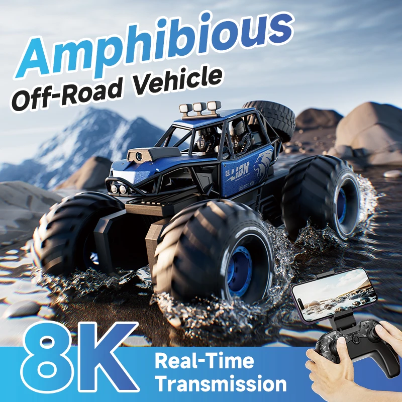 Crawler Buggy RC tout terrain avec caméra et gyroscope, contrôle gestuel en action