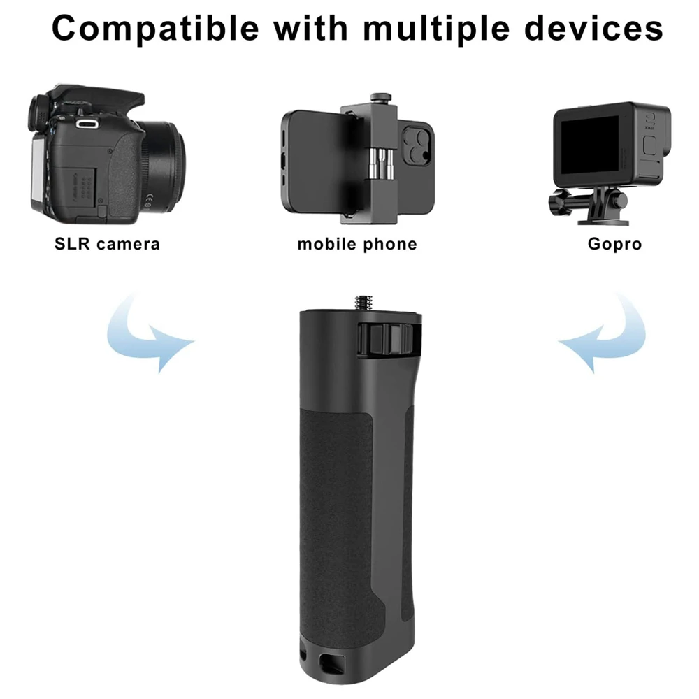 UURig Mobile Camera Handle Grip Handheld Stabilizer with 1/4 Inch Screw for Smartphone DSLR Sports Camera Video Light Vlog