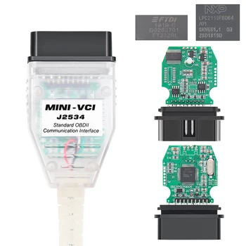 V18.00.008 Per Toyota MINI VCI J2534 con FTDI FT232RL OBD OBD2 Strumento Diagnostico Auto Cavo Scanner Auto TIS Techstream minivci