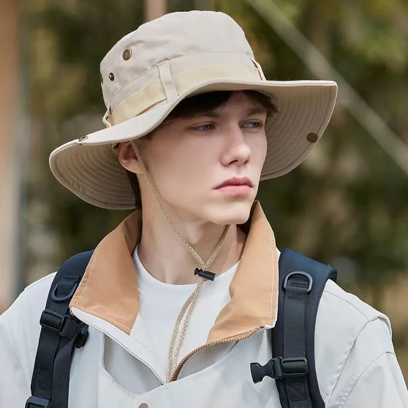 

Summer men's sunshade hat, cowboy hat, fishing hat, outdoor mountaineering hat, men's and women's hat hat