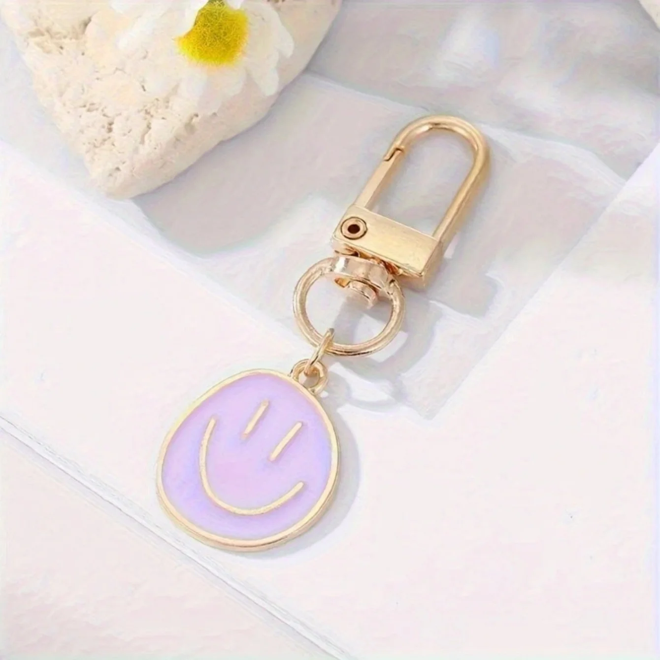 Lovely Smile Face Keychain - Multiple color assortment