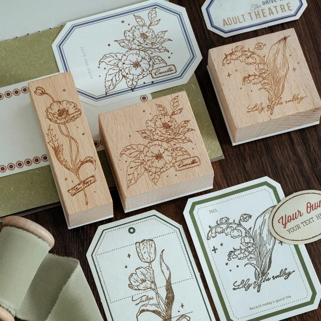 Vintage Journals Stamp Wooden Rubber Stamps Set Record Journal Planner DIY  Rubber Stamp for Card Making Scrapbooking - AliExpress