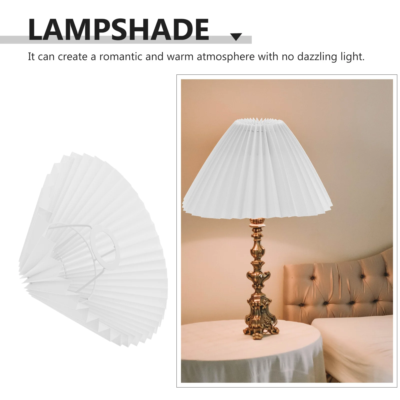

Lampshade Pleated Cloth Light Shade Unique Light Cover Stylish Chandelier Cover Table Lamp Bedside Lamp Cover Accessories