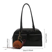 Sac à main de Bowling marron de grande capacité pour femmes, sac à bandoulière rétro Style coréen INS automne hiver, nouveau sac tendance 2025 6