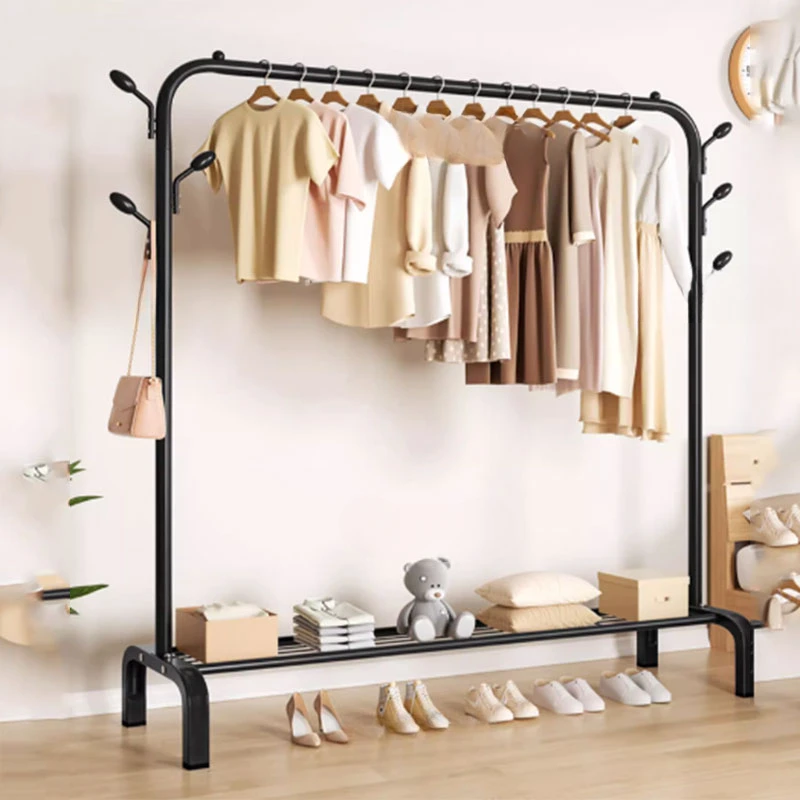 

Shelves Movable Clothes Hanger Stainless Space Saving Baby Foldable Coat Racks Kids Tripod Appendiabiti Laundry Accessories