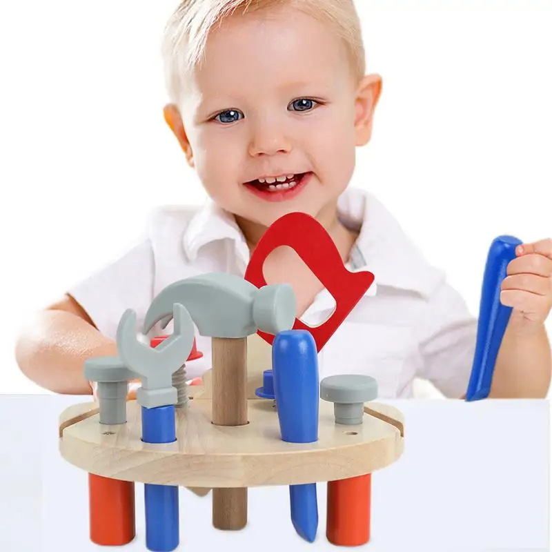 

Tool Wooden Tool Building Toy Set Sensory Toys Montessori Toys Basic Skills Educational Sensory Learning Toy For Kids Toddlers