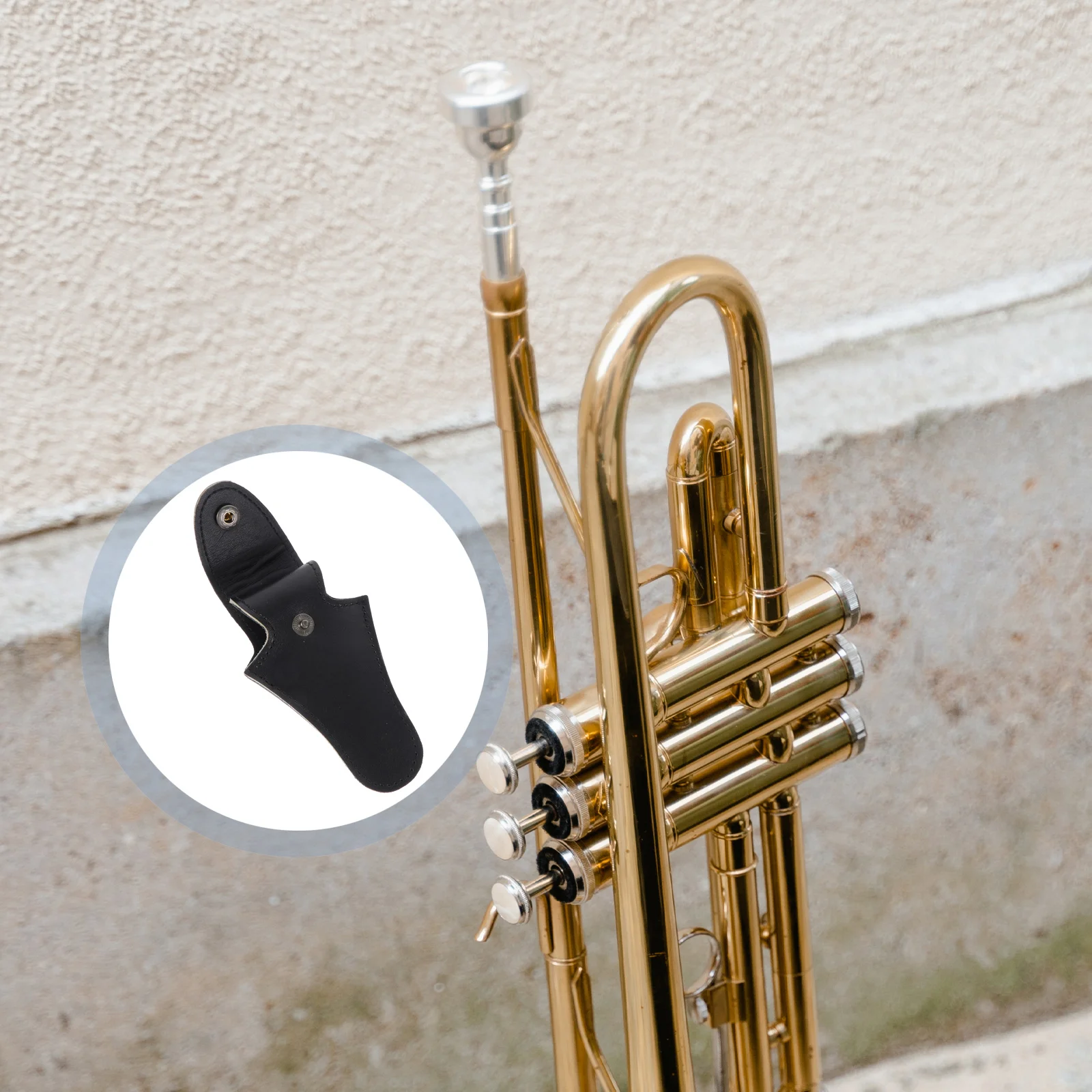 

Non-slip Trombone Mouth Protector Trumpet Accessories Horn Cover Cowhide