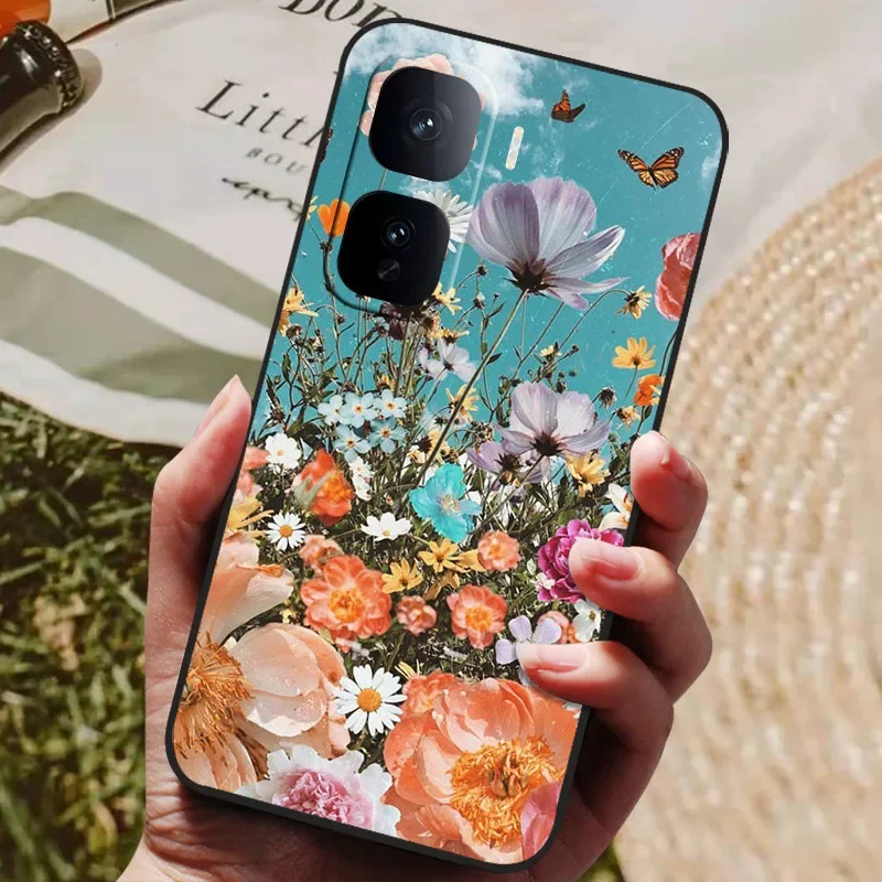 Cute Cat TPU Soft Silicone Protective Case Cover - Painted Design for VIVO IQOO Neo 10 Series