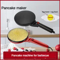 Electric Pancake Pan Maker Spring Roll Skin Mini Waffle Machine 700W Cake Bake Non-Stick Coating Send Egg Basin Whisk 1