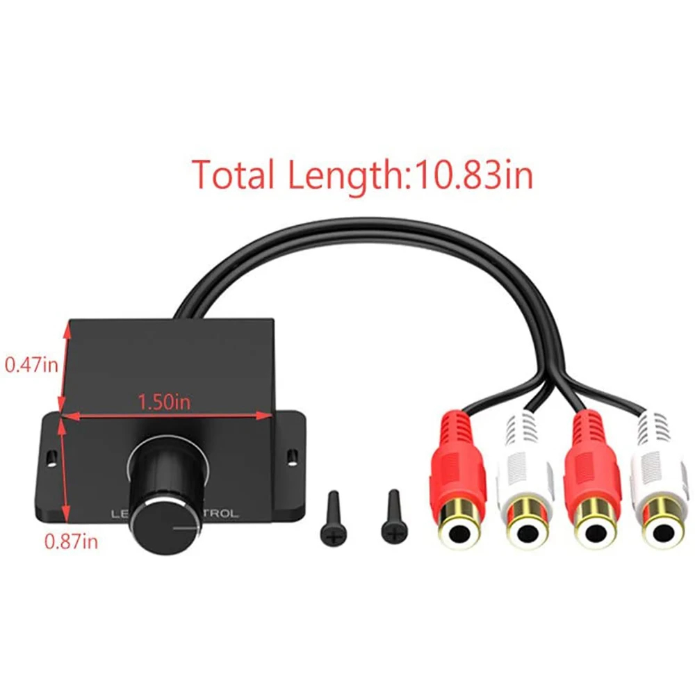 New Car Audio Amplifier Bass RCA Level Remote Volume Control Knob LC-1 Car Audio Amplifier Sound Adjuster Subwoofer