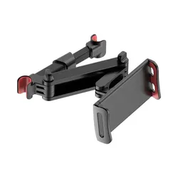 Universal Car Back Seat Headrest Mount Tablet and Phone Holder with 360° Rotation (Red Telescopic)