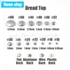 100pcs Sets/lot #16-60 DIY Handmade Fabric buttons Bread Shape Round Fabric Covered Button Cloth Metal 4 Back Cover Buttons 1