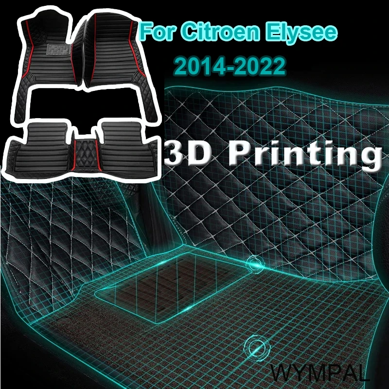 

Car Floor Mats For Citroen Elysee C-Elysee 2014~2022 Auto Leather Mat Durable Rug Auto Interior Parts Car Accessories