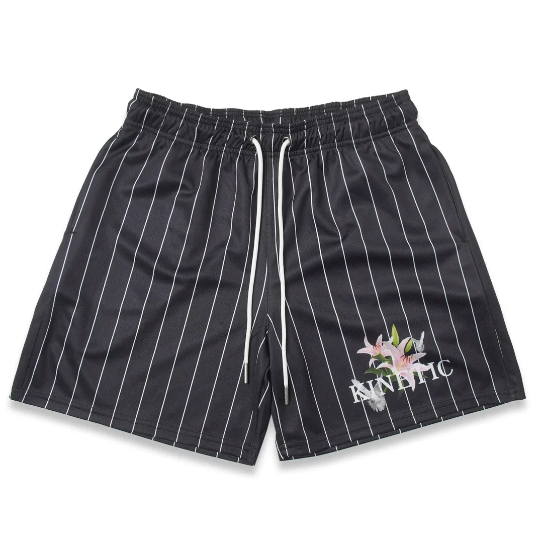 

Stripe Summer New Men Shorts Gyms Fitness Joggers Mesh Breathability Quick-drying Casual Bodybuilding High Quality Sweatpants