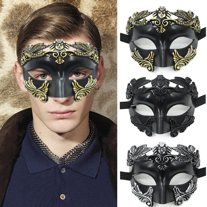 

Vintage Eye Mask For men Cosplay Masks Costume Halloween Eye Mask Masquerade Mask Half Face Death Dress Up Accessories Dropship