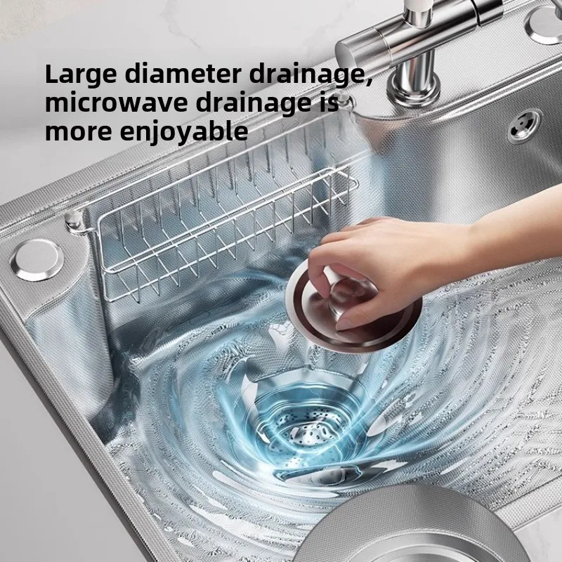 Small Space Honeycomb Kitchen Sink 304 Stainless Steel Vegetable Basin Single Bowl Multifunctional Dishwashing Sink